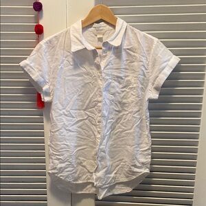 Caslon White Short Sleeve Button-Up Shirt